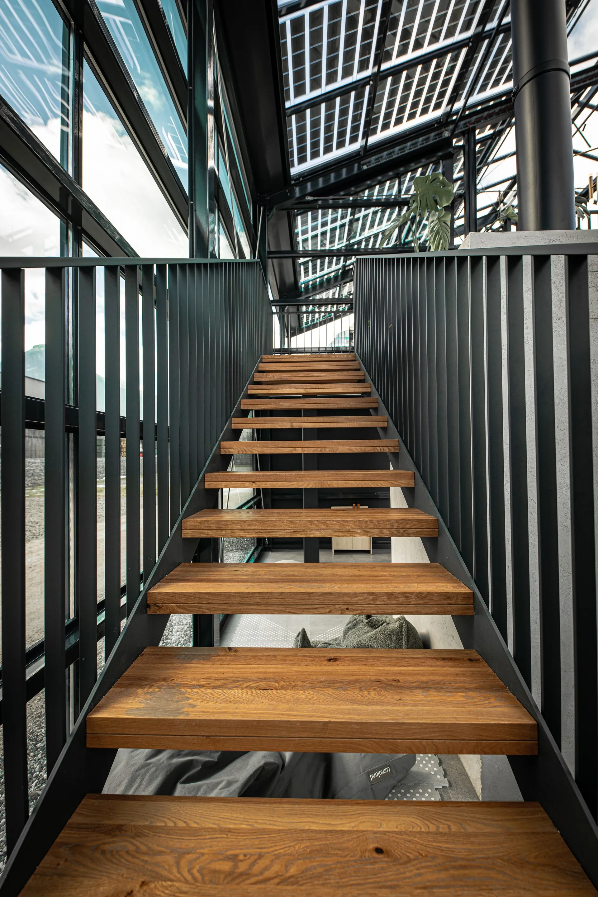 Treppe im Glasanbau